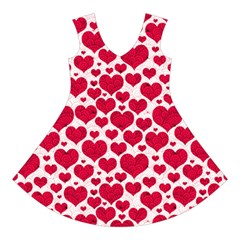 Hearts Valentine Pattern Seamless Short Sleeve V Front