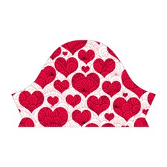 Hearts Valentine Pattern Seamless Short Sleeve V Left Sleeve