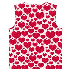 Hearts Valentine Pattern Seamless Kid s Button Up Puffer Vest from ArtsNow.com Back