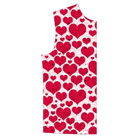 Hearts Valentine Pattern Seamless Men s High Neck Button Up Puffer Vest from ArtsNow.com Front Right