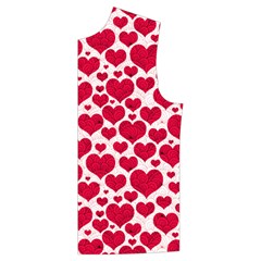 Hearts Valentine Pattern Seamless Men s High Neck Button Up Puffer Vest from ArtsNow.com Front Left