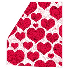 Hearts Valentine Pattern Seamless Men s High Neck Button Up Puffer Vest from ArtsNow.com Pocket Right