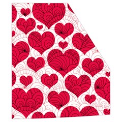 Hearts Valentine Pattern Seamless Men s High Neck Button Up Puffer Vest from ArtsNow.com Pocket Left