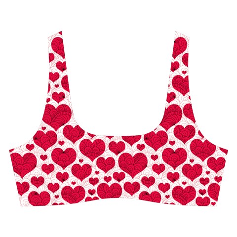 Hearts Valentine Pattern Seamless Cross Back Hipster Bikini Set from ArtsNow.com Front