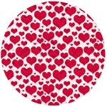 Hearts Valentine Pattern Seamless Wooden Bottle Opener (Round)