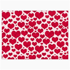 Hearts Valentine Pattern Seamless Roll Up Canvas Pencil Holder (M) from ArtsNow.com Front