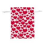 Hearts Valentine Pattern Seamless Lightweight Drawstring Pouch (S)