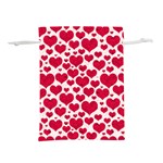 Hearts Valentine Pattern Seamless Lightweight Drawstring Pouch (L)