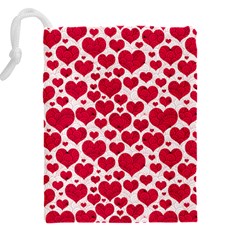 Hearts Valentine Pattern Seamless Drawstring Pouch (4XL) from ArtsNow.com Back