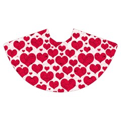 Hearts Valentine Pattern Seamless Women s Crop Top Pleated Skater Rave Skirt from ArtsNow.com Skirt Front