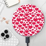 Hearts Valentine Pattern Seamless Wireless Fast Charger(White)