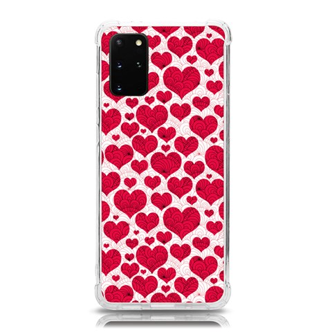 Hearts Valentine Pattern Seamless Samsung Galaxy S20 Plus 6.7 Inch TPU UV Case from ArtsNow.com Front