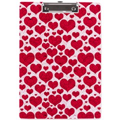 Hearts Valentine Pattern Seamless A4 Acrylic Clipboard from ArtsNow.com Front