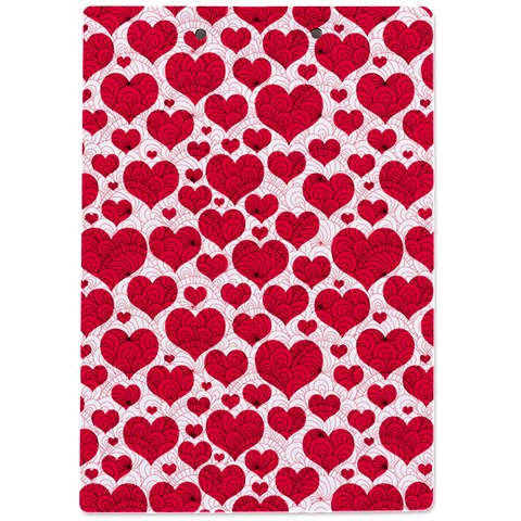 Hearts Valentine Pattern Seamless A4 Acrylic Clipboard from ArtsNow.com Back