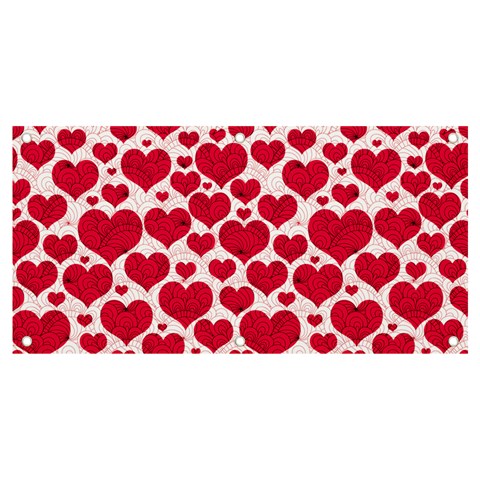 Hearts Valentine Pattern Seamless Banner and Sign 4  x 2  from ArtsNow.com Front