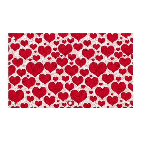 Hearts Valentine Pattern Seamless Banner and Sign 5  x 3  from ArtsNow.com Front