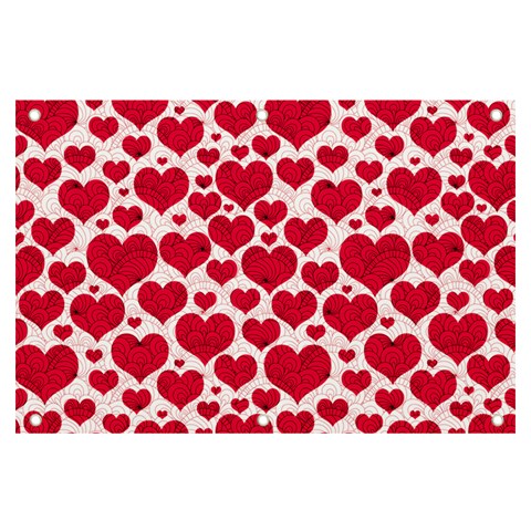 Hearts Valentine Pattern Seamless Banner and Sign 6  x 4  from ArtsNow.com Front