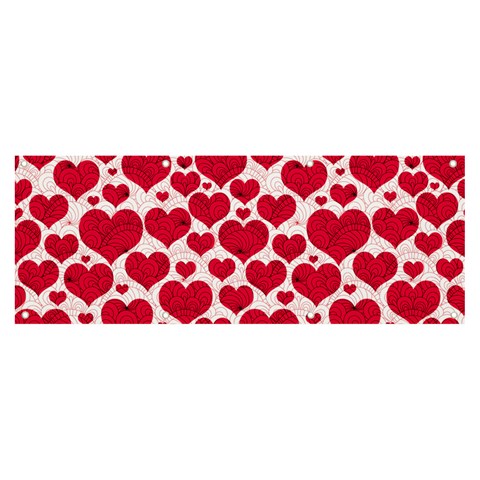 Hearts Valentine Pattern Seamless Banner and Sign 8  x 3  from ArtsNow.com Front