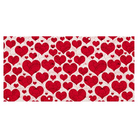 Hearts Valentine Pattern Seamless Banner and Sign 8  x 4  from ArtsNow.com Front