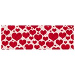 Hearts Valentine Pattern Seamless Banner and Sign 9  x 3 