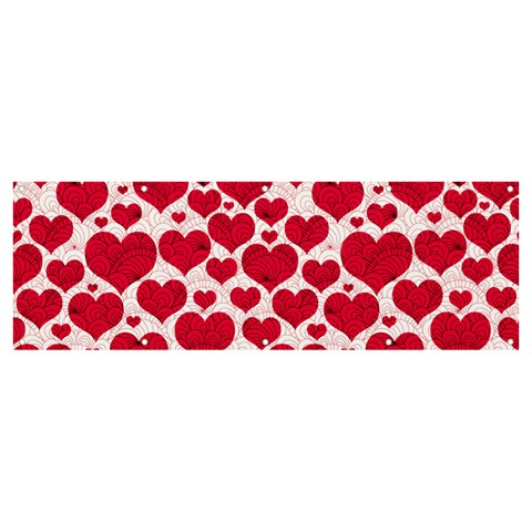 Hearts Valentine Pattern Seamless Banner and Sign 12  x 4  from ArtsNow.com Front