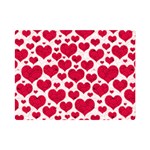 Hearts Valentine Pattern Seamless Premium Plush Fleece Blanket (Mini)