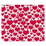 Hearts Valentine Pattern Seamless Premium Plush Fleece Blanket (Small)