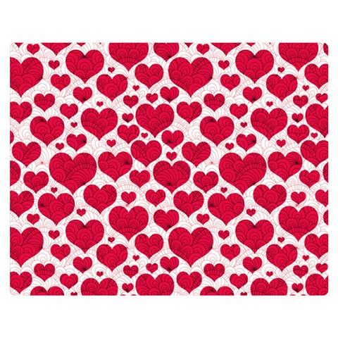 Hearts Valentine Pattern Seamless Premium Plush Fleece Blanket (Medium) from ArtsNow.com 60 x50  Blanket Front