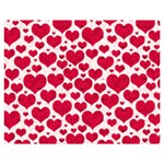 Hearts Valentine Pattern Seamless Premium Plush Fleece Blanket (Medium)