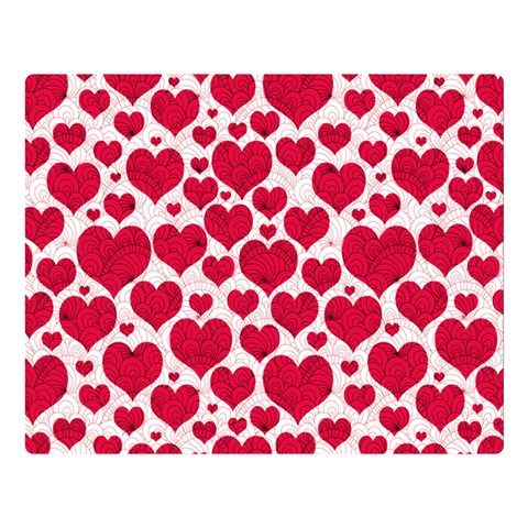 Hearts Valentine Pattern Seamless Premium Plush Fleece Blanket (Large) from ArtsNow.com 80 x60  Blanket Front