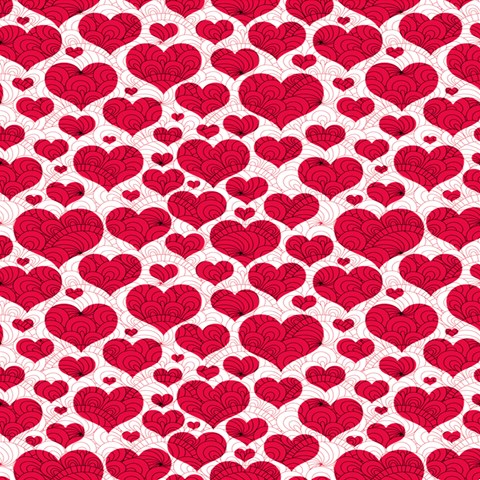 Hearts Valentine Pattern Seamless 6  x 8  Hardcover Notebook from ArtsNow.com Back Cover