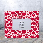 Hearts Valentine Pattern Seamless White Tabletop Photo Frame 4 x6 