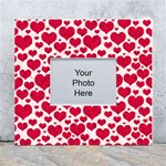 Hearts Valentine Pattern Seamless White Wall Photo Frame 5  x 7 