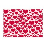 Hearts Valentine Pattern Seamless Crystal Sticker (A4)