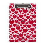 Hearts Valentine Pattern Seamless A5 Acrylic Clipboard