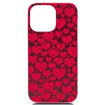 Hearts Valentine Pattern Seamless iPhone 14 Pro Max Black UV Print PC Hardshell Case