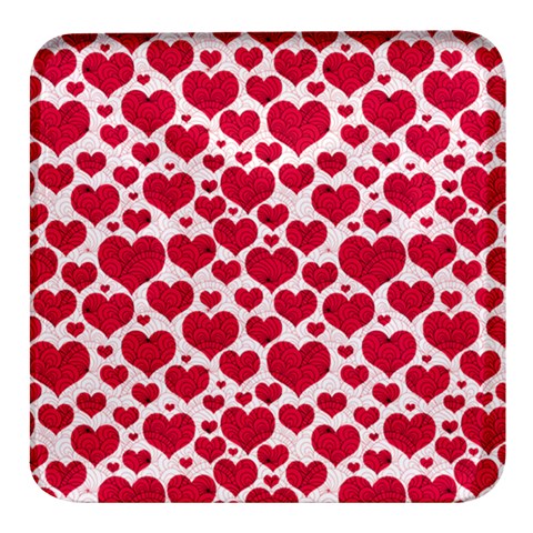 Hearts Valentine Pattern Seamless Square Glass Fridge Magnet (4 pack) from ArtsNow.com Front