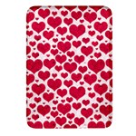 Hearts Valentine Pattern Seamless Rectangular Glass Fridge Magnet (4 pack)