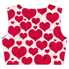 Hearts Valentine Pattern Seamless Trumpet Sleeve Cropped Top from ArtsNow.com Back