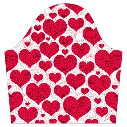 Hearts Valentine Pattern Seamless Trumpet Sleeve Cropped Top from ArtsNow.com Sleeve Right