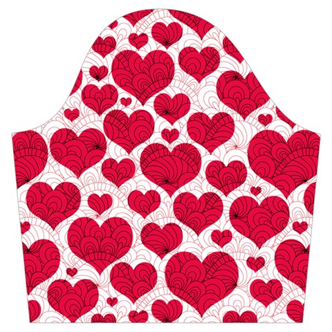 Hearts Valentine Pattern Seamless Trumpet Sleeve Cropped Top from ArtsNow.com Sleeve Left