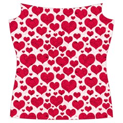 Hearts Valentine Pattern Seamless Women s Cut Out Long Sleeve T Front