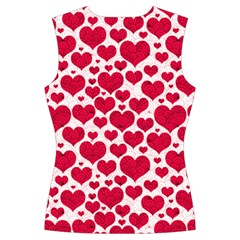 Hearts Valentine Pattern Seamless Women s Cut Out Long Sleeve T Back