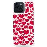 Hearts Valentine Pattern Seamless iPhone 15 Plus TPU UV Print Case