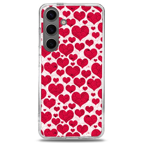 Hearts Valentine Pattern Seamless Samsung Galaxy S24 6.2 Inch TPU UV Case from ArtsNow.com Front