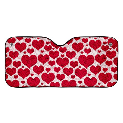 Hearts Valentine Pattern Seamless Car Windshield Sunshade from ArtsNow.com Front