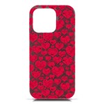 Hearts Valentine Pattern Seamless iPhone 16 Pro Black UV Print PC Hardshell Case