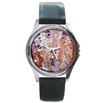 Pour Flames Round Metal Watch