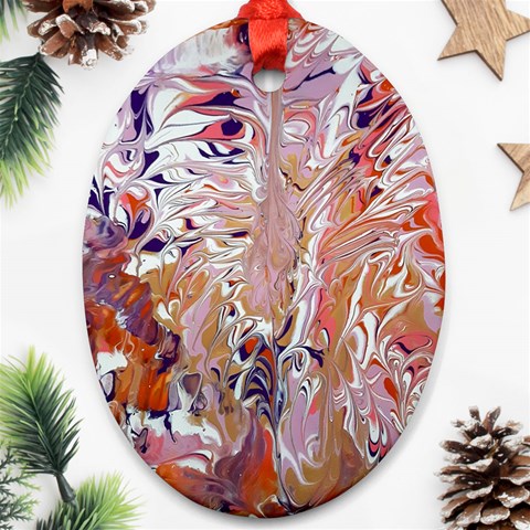 Pour Flames Ornament (Oval) from ArtsNow.com Front