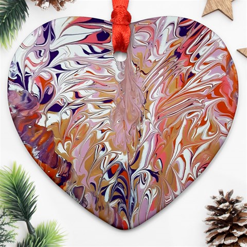 Pour Flames Ornament (Heart) from ArtsNow.com Front